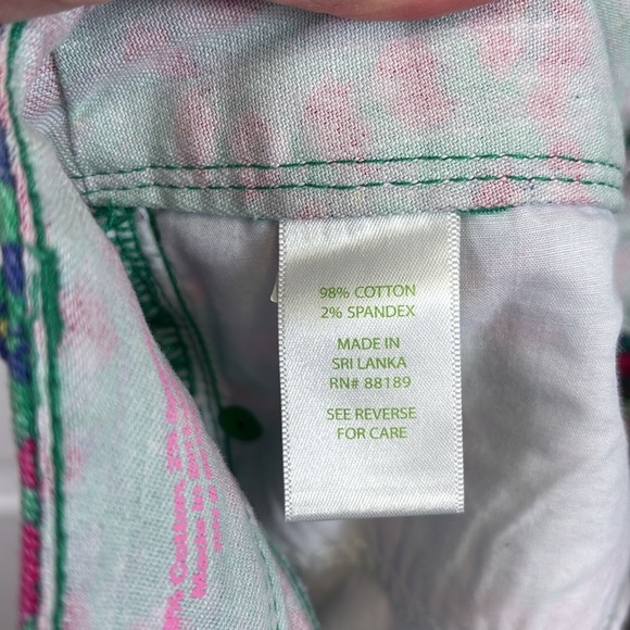 Lilly Pulitzer floral worth skinny mini jeans sz 2 - Picture 9 of 11